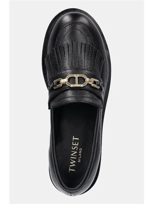 MOCASSINI CON FRANGIA TWIN SET | 252TCP15200006 NERO